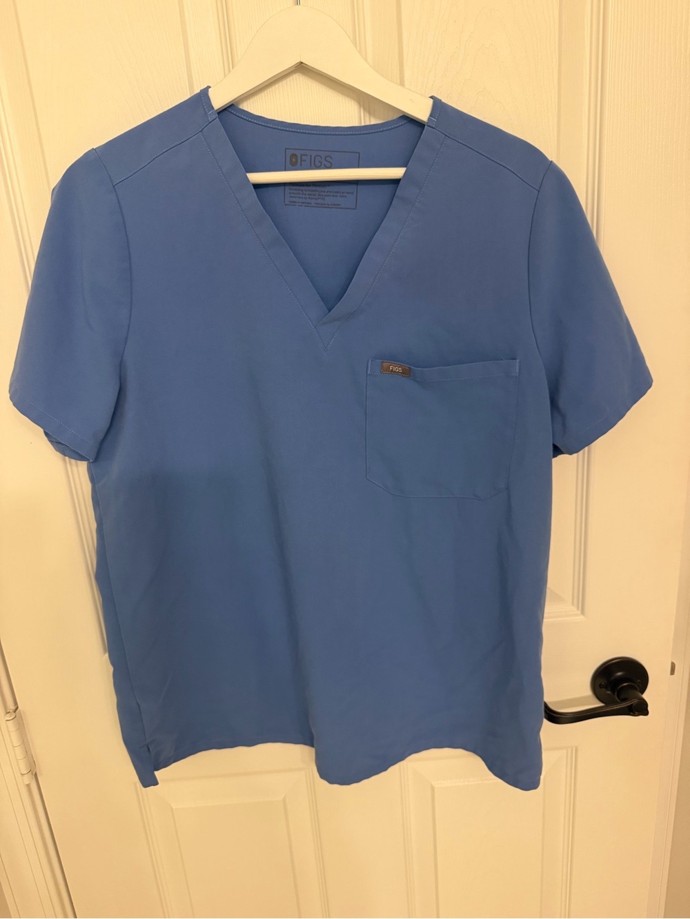 FIGS Technical Collection Light Blue Scrub Top - Size L large
